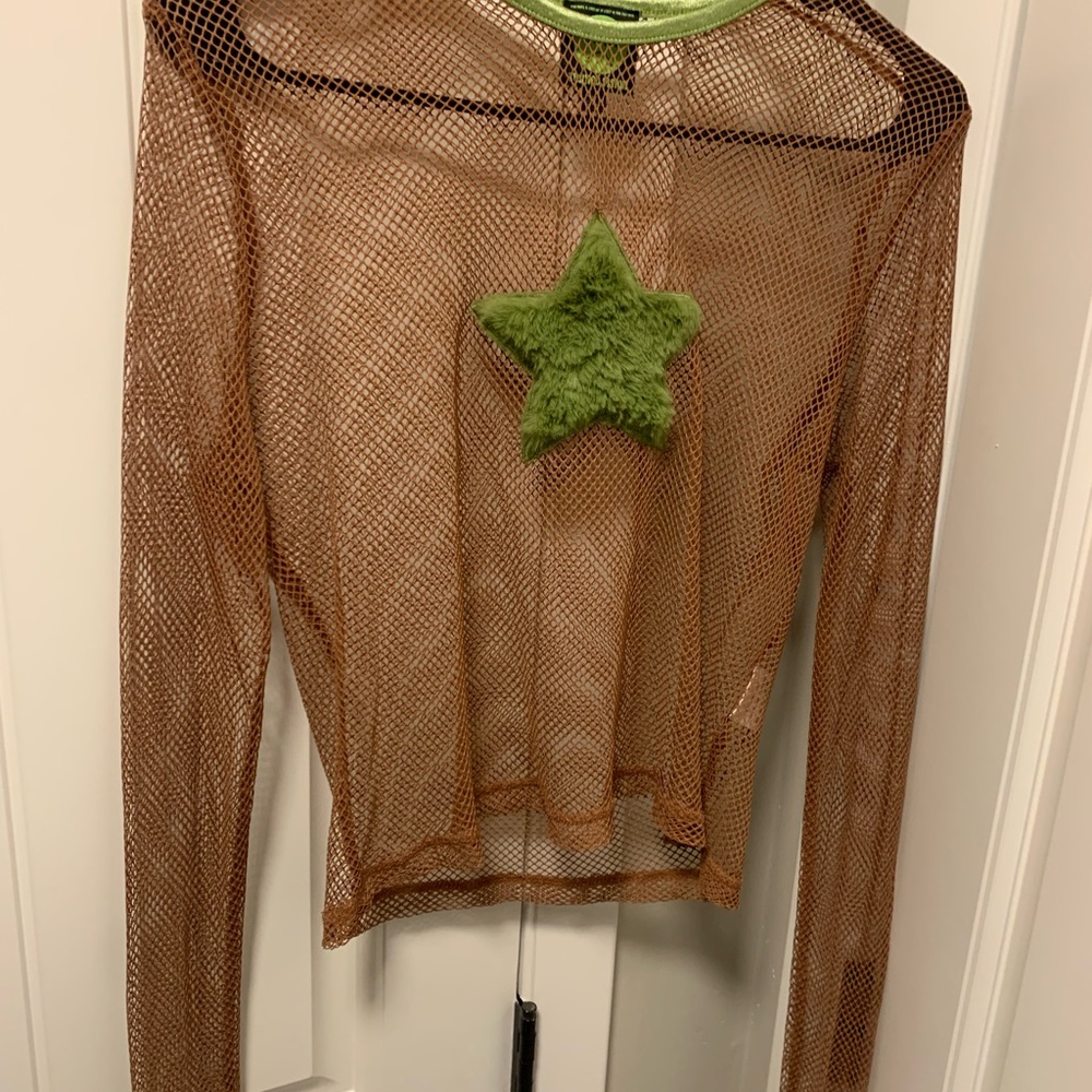Tunnel Vision fishnet crop top
